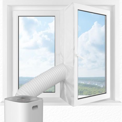 Fensterdichtung für mobile Klimageräte – 3 m, kompatibel mit Ein- und Zweischlauch-Klimageräten, verbessert die Effizienz, für Fenster bis zu 300 cm Breite (1/5)