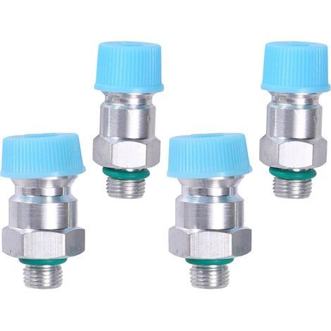 eurs D'entrée de Climatisation Buse de Remplissage Haute Fiabilité Lot de 4 en Aluminium Couleur Aléatoire pour Systèmes Domestiques et Automobiles pour Maintenance (1/5)
