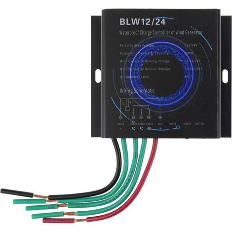 Régulateur d'éolienne, régulateur de ventilateur en aluminium, conception modulaire, indice de protection IP67, BLW12/24-500 UNOIU (1/5)
