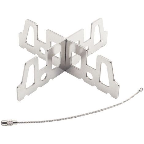 royaluxe-Support Croisé Inox de Casserole Poêle Bouilloire Popote Accessoire pour Réchaud de Camping Réchaud de Randonnée Réchaud à Gaz Réchaud à Alcool Cuisine Extérieure Pique-nique,2 pièces (1/5)