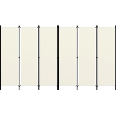 vidaXL Paravento a 6 Pannelli Bianco 300x180 cm