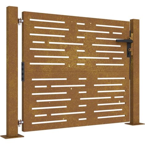 vidaXL Garden Gate 100x100 cm Corten Steel Square Design