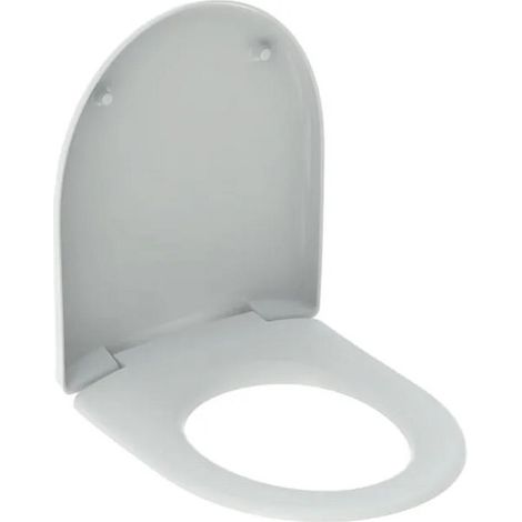 Couvercle de WC Geberit Renova avec charnières en acier inoxydable, blanc (1/5)