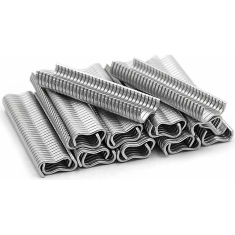 2400 clous en forme de M pour l'installation de cages à animaux, clips et boucles métalliques pour poulaillers. (1/5)