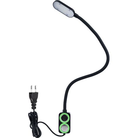 Lampe haute luminosité pour machine à coudre avec réglage tactile à 3 niveaux, lampe à col de cygne, 100240V (prise standard européenne noire). (1/5)