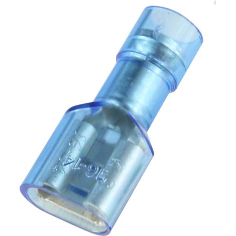 Cosse faston RS PRO, 1.5 2.5 mm², 16 14 AWG, Isolé, Bleu (1/3)