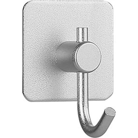 Selbstklebende Wandhaken, Schlüsselhalter, Kleider- und Handtuchhaken, silberfarbenes Design