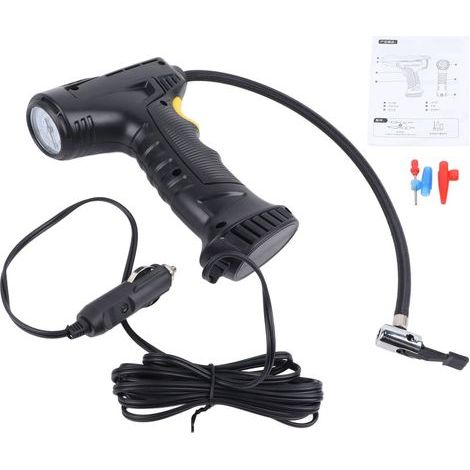 Pompe à pneu de voiture portable avec affichage numérique intelligent et lampe, gonfleur à main pour urgence extérieure (1/5)