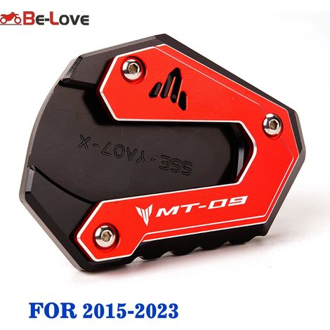 (Rouge 2015-2023) Compatible avec YAMAHA MT-09 MT 09 MT09 Tracer 900 XSR900 2014-2023 2021 22 Béquille latérale, extension et support maxpower (1/4)