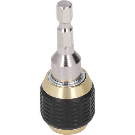 Mandrin connecteur hex 1/4 po 60 mm acier carbone dégagement rapide pour charpente bois terrasse autoconstructeur 1 piece (1/5)