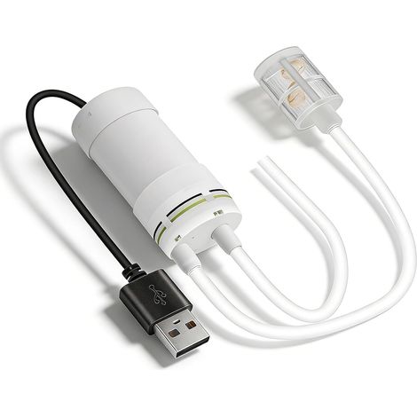 Mini Pompe à Eau électrique: Pompe à Eau Auto-Amorçante 5 V, Avec Tuyau En Pvc De 6 M, Petite Pompes à Vide Alimentée Par USB Pour La Maison, Le Jardin, L'aquarium, Avec Filtre (Blanc)