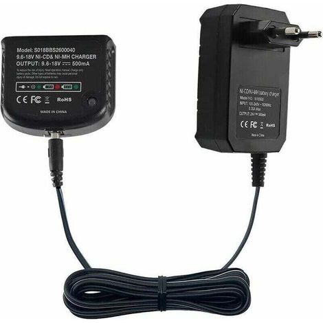 Chargeur de Rechange Compatible avec Black & Decker 9, XU,6 V 12 V 14,4 V 18 V Nicad Nimh Batterie HPB18-OPE HPB18 HPB14 HPB12 HPB96 244760-00 A1718 FSB18 - KZQ (1/4)