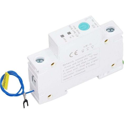 Intelligenter WLAN-Leistungsschalter, Energiezählerschalter, DIN-Schiene für Ewelink-Anwendung, drahtlose Steuerung AC230V 1P 63A, (1/4)