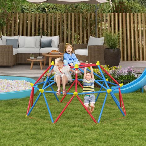 Dôme d'escalade enfant cage structure en métal charge max. 180 kg 183 cm - multicolore (1/4)