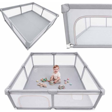 Parque infantil plegable con piscina de bolas seca de 180x200 cm. (1/5)