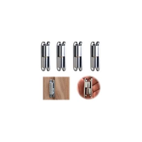 Bisagras de renovación de 51 mm, 4 piezas, bisagras desmontables de acero inoxidable para puertas de armario, bisagras inoxidables para puertas de dormitorios - Crezuo (1/4)