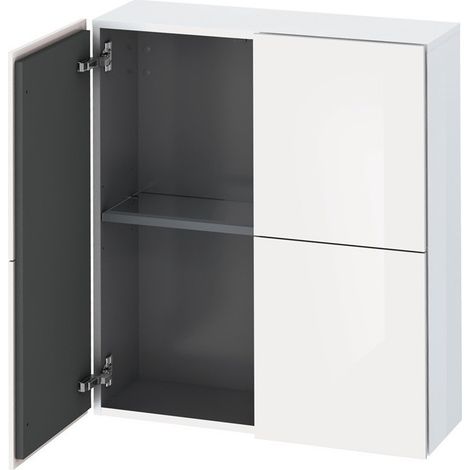 Armoire Duravit L-CUBE 700x243x800mm blanc brillant lack