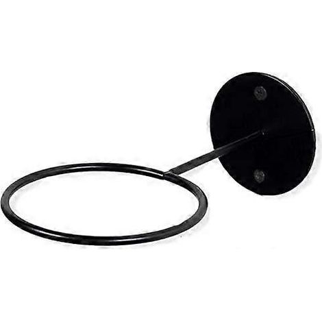 Support mural rond pour pot de fleurs 21,5 cm noir (1/5)