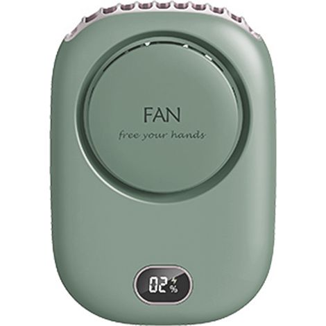 Mini ventilateur de cou avec port USB (vert) (1/5)
