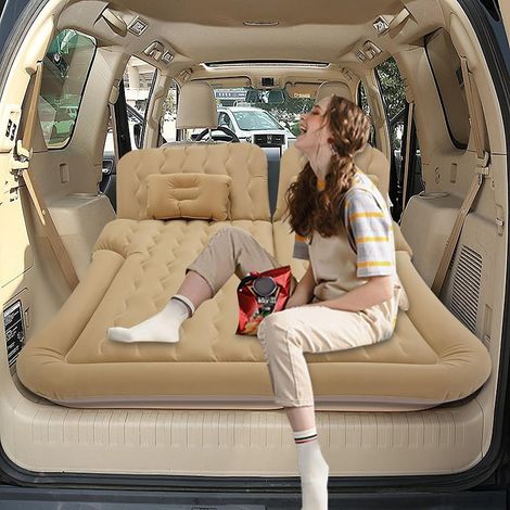 Matelas gonflable SUV avec pompe à air électrique et 2 oreillers, 174 x 126 cm, matelas de voiture, universel, amovible, pour voyage, camping, activités de plein air (1/5)