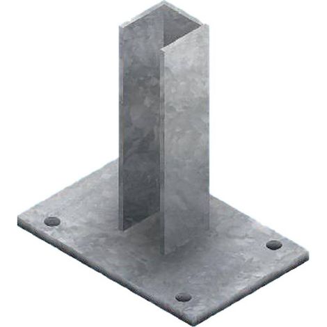 BASE SUPPORTO PER PALETTO QUADRO zincata - per paletto mm 50 x 50