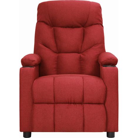 Maison Exclusive - Poltrona Reclinabile in Tessuto Rosso Vino (1/5)