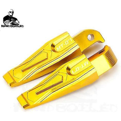 2 Stück neue Soziusfußrasten für Yamaha MT-07/09 (2013–2022) aus Aluminium, Gold (1/5)