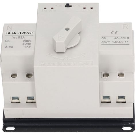 Commutateur de transfert automatique double alimentation pour mini-générateur, idéal pour la maison, l'atelier et le bâtiment (230 V CA, 63 A). (1/5)