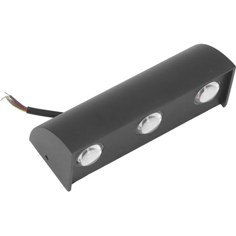 Appliques murales LED, 3 LED, 3 W, lumière douce et chaude sans éblouissement, étanchéité IP65, boîtier robuste en aluminium, design moderne, appliques d'extérieur (1/5)