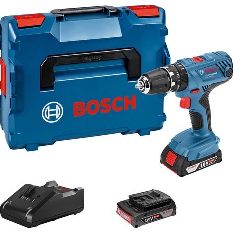 Bosch Taladro atornillador GSB 18V-21 - Percutor 18V con 2 baterías y L-BOXX (1/5)