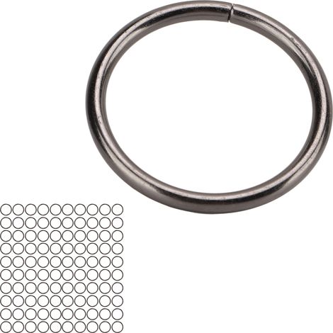 Anneaux métalliques O-rings multi-usages, robustes, pour sacs, ceintures, laisses pour chiens, paniers suspendus, bricolage (gris) (1/5)