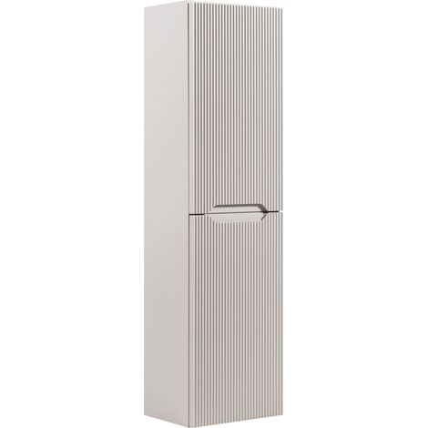 Meuble colonne de salle de bain suspendu 2P L.35 x H.130 cm cachemire mat NOVO Furnidea (1/5)