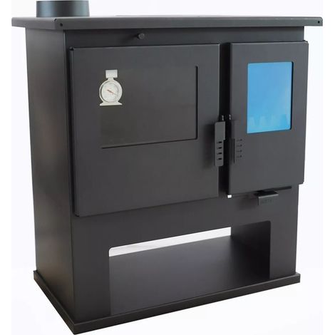 Stufa a Legna da Cucina Verso CS Lite - 7.7 kW con Forno e Piastra Superiore in Metallo, Uscita Fumi Laterale Sinistra (1/5)