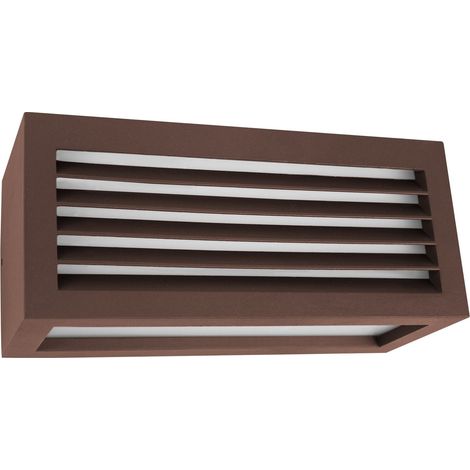 Applique LED murale à trois directions avec grille frontale mod. Vigo 2 couleur corten (1/3)