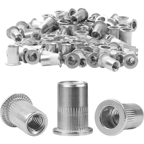Écrous à Sertir M8x18 Acier Inox A2 V2A 60 Pièces Rivet Fileté (1/5)