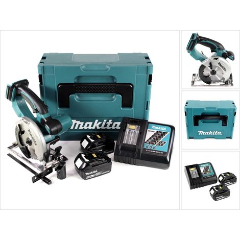 Makita DSS 501 RTJ 18V 136 mm Li-ion Akku Handkreissäge im Makpac + 2x 5,0 Ah Akku + Ladegerät (1/5)