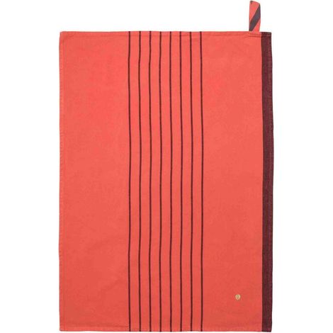 Torchon de Cuisine pour Vaisselle et Essuie-Mains Coloris Corail 70 x 50 cm - PANGIVO (1/4)