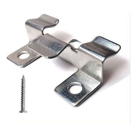 Lot de 100 clips de fixation pour terrasse en composite avec vis en acier inoxydable(hauteur 1 cm) (1/5)