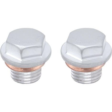 Set of 2 oil drain plugs and oil pan washers compatible with Nissan Micra Almera Navara 350Z 200SX 14 mm Oil drain plug with M12 x 1.25 hex head (1/5)