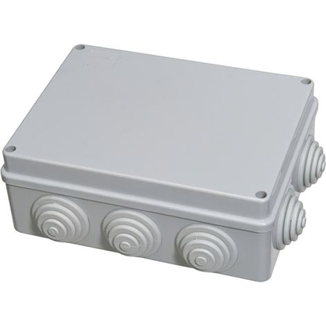 Wasserdichte Box mit rechteckiger Oberfläche mit IP55/IK08-Kegeln 190x140x70mm mit Verschlussdeckel mit Schrauben aus Thermoplas