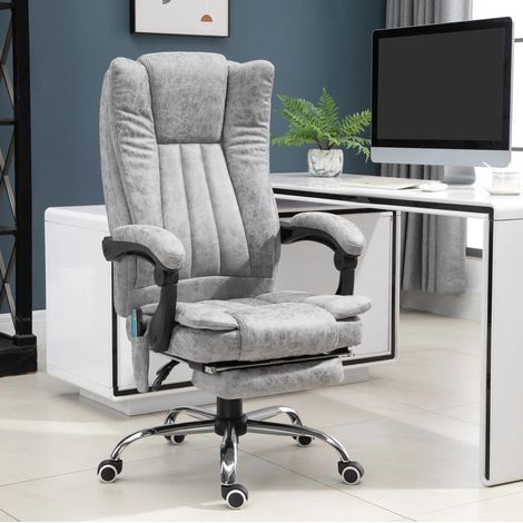 MEUBLIV Massage-Bürostuhl 62 x 67 x 113-120 cm grau – mit Heizfunktion (1/5)