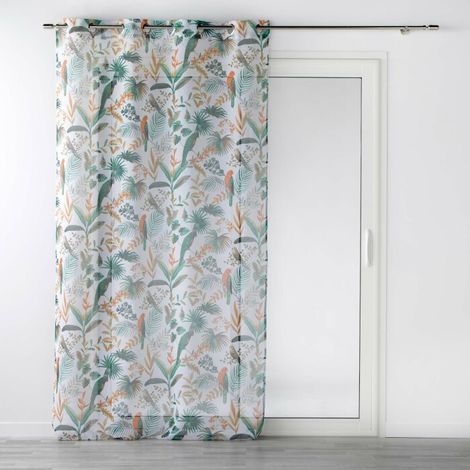 Panneau a oeillets 140 x 240 cm voile sable imprime panis Blanc (1/3)