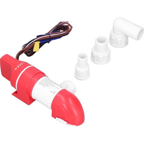 Pompe de cale automatique 1100GPH/4160LPH, acier inoxydable, DC12V, rotation 360°, faible hauteur, pour bateaux (1/5)