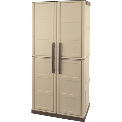 Armadio tuttopiani beige da esterno a due ante con (1/5)