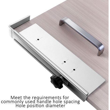 Verstellbarer 7-Loch-Stanzer mit Griff aus Aluminiumlegierung, 2-stufig ausziehbare Positionierungshilfe für Schränke und Möbel (1/5)