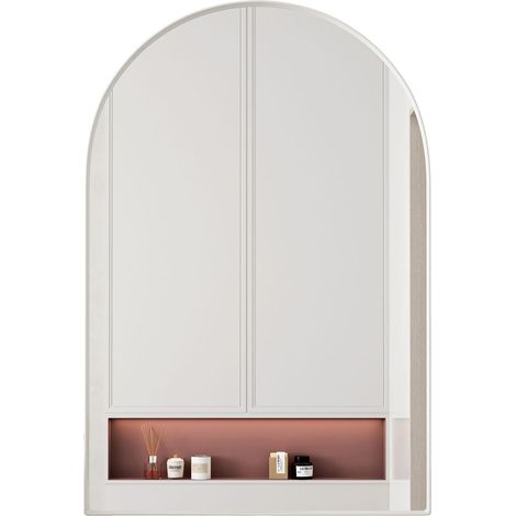 CAIziArmoire à miroir cintrée élégante, armoire à pharmacie intégrée (1/5)