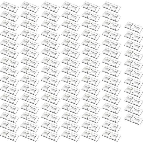 100 Crochets pour Guirlandes Lumineuses Extérieures, Clips de Câble Robustes pour Suspendre la Lumière de Noël (1/5)