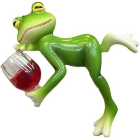 Originelle Trinkfroschfigur, hängende Blumentopfdekoration aus Kunstharz, ideal für Aquarium, Balkon oder Zaun.