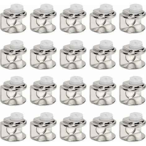 20 Pièces de pinces à verre,support etagere verre,Fixations Réglable Support peuvent installer de verre de 4 à 9 mm d'épaisseur-LIAIKI (1/5)