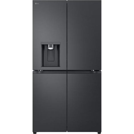 LG – Réfrigérateur américain 91cm 645L total no-frost noir acier – Volume 384L réfrigérateur – Congélateur 261L – Classe E – Technologie Door Cooling